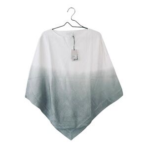 Barefoot Dreams Ocean Breeze Poncho CozyChic Ultra Lite Ombre Waterfall NEW